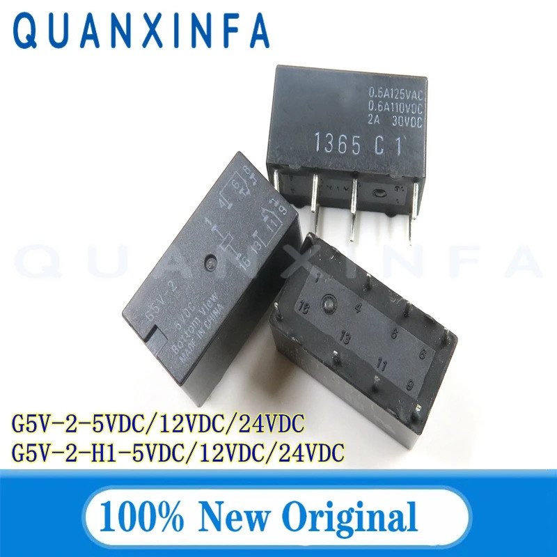 5 CHIẾC G5V-2-12VDC G5V-2-H1-5VDC G5V-2-24VDC G5V-2-H1-12VDC 12VDC 24VDC DC5V / 12V / 24V Pin 8 chip