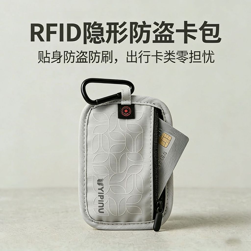 Du lịch RFID Chống trộm Swipe Giá đỡ thẻ nhỏ Chống thấm nước Chống bẩn 7A Thẻ tín dụng kháng khuẩn V