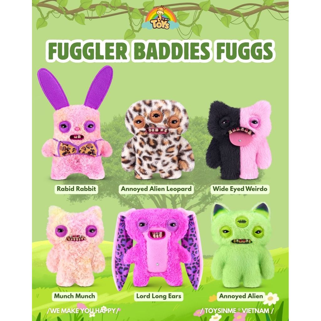 [ TOYS IN ME x FUGGLER ] ZURU TOYS Fuggler Baddies 9 Inch - Đồ Chơi Gấu Bông Sưu Tầm