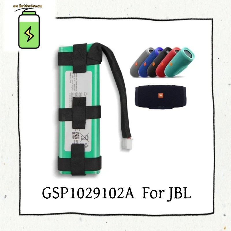3.7V 6000mAh GSP1029102Pin âm thanh Bluetooth không dây cho loa JBL Charge 3 6000mAh Pin sạc dung lư