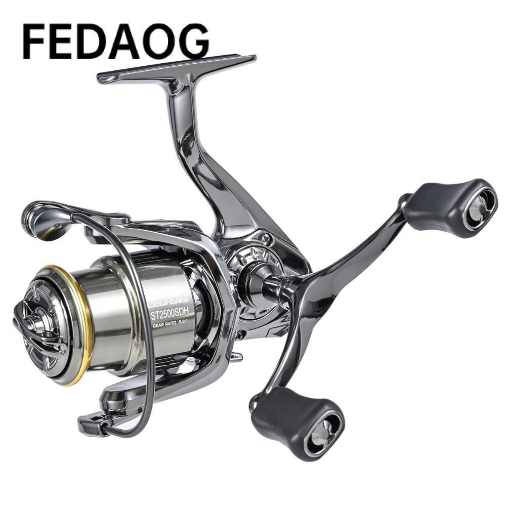 Máy Câu Cá FEDAOG, Tay Trái Phải 5.2: 1 Máy Quay Tỷ Lệ Bánh Răng, Cuộn Nông Bền 5 + 1BB 18LBS Kéo Ma