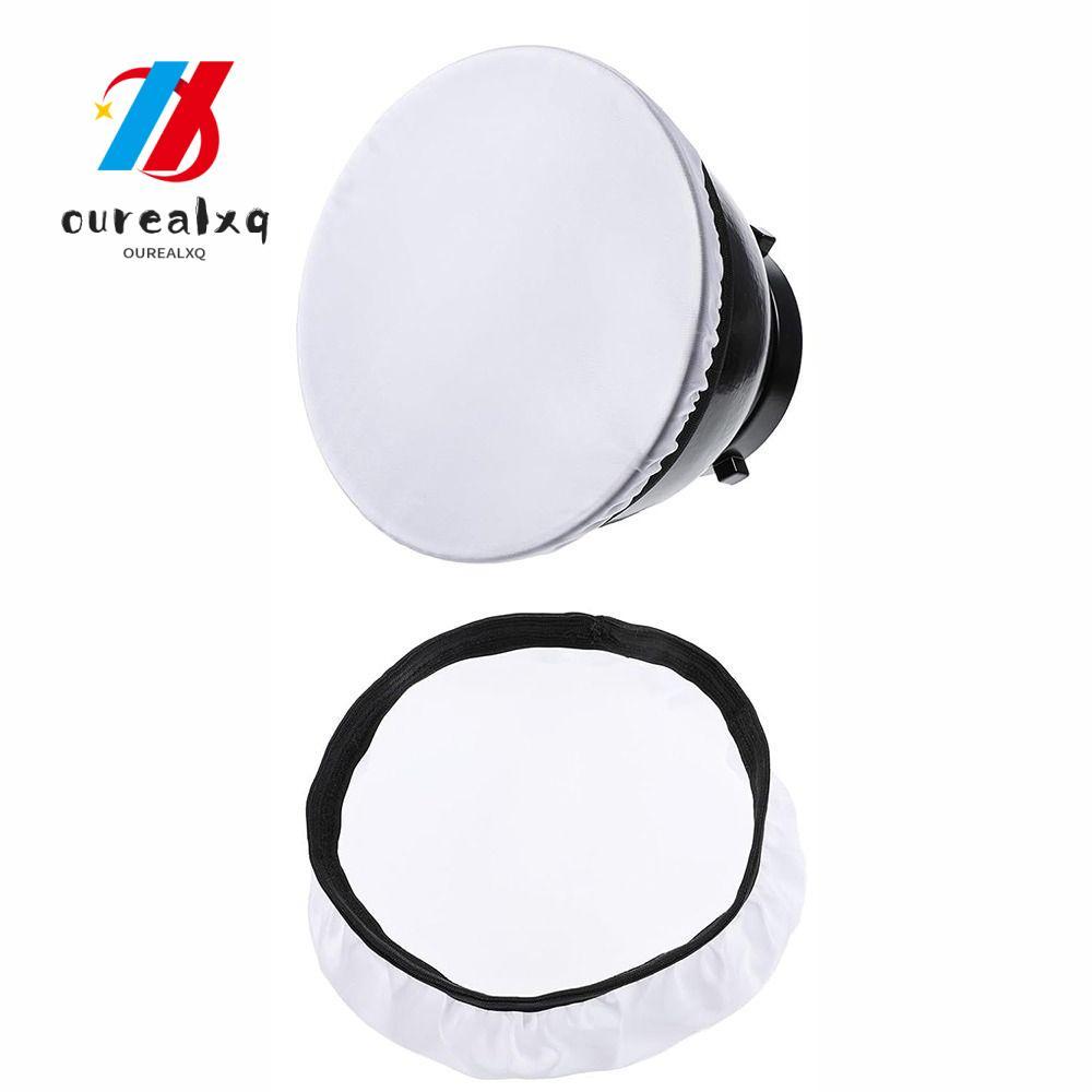 Tất khuếch tán ánh sáng mềm OUREAPH, Bộ lọc vải trắng tiêu chuẩn, Đĩa bóng khuếch tán Nylon 7 "180mm