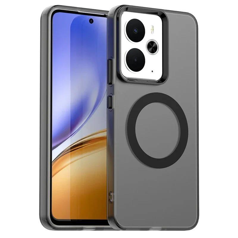 Ốp Điện Thoại Mờ Cho Realme 14 Ốp Lưng Cho Realme 14 5G Hấp Thụ Từ Tính Sạc Không Dây Ốp Lưng Cho Re