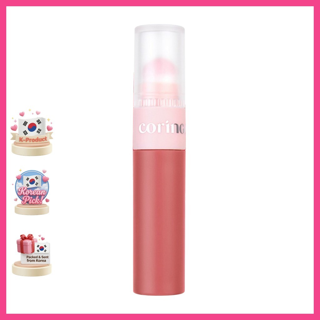 [coringco] Topping Tip Velvet Lip Tint, #V02 Bơ hoa hồng, 1 cái / Son Tint / Velvet Finish Hàn Quốc 