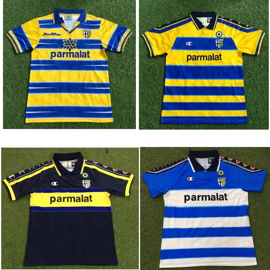 Top 98 99 00 Parma retro Cannavaro Áo bóng đá 1999 1998 2000 Baggio Jersey cRASPO áo bóng đá cổ điển