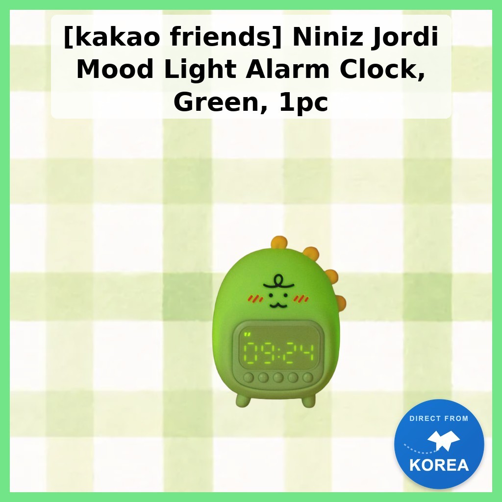 [bạn bè kakao] Đồng hồ báo thức đèn LED tâm trạng Niniz Jordi, Trang trí đồng hồ để bàn Hàn Quốc dễ 