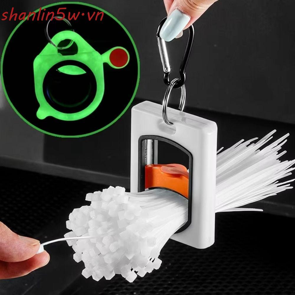 SHANLIN Cable Tie Organizer, Glow In The Dark Huỳnh Quang Cable Tie Holder, Giá Đỡ Nhựa Di Động Vuôn