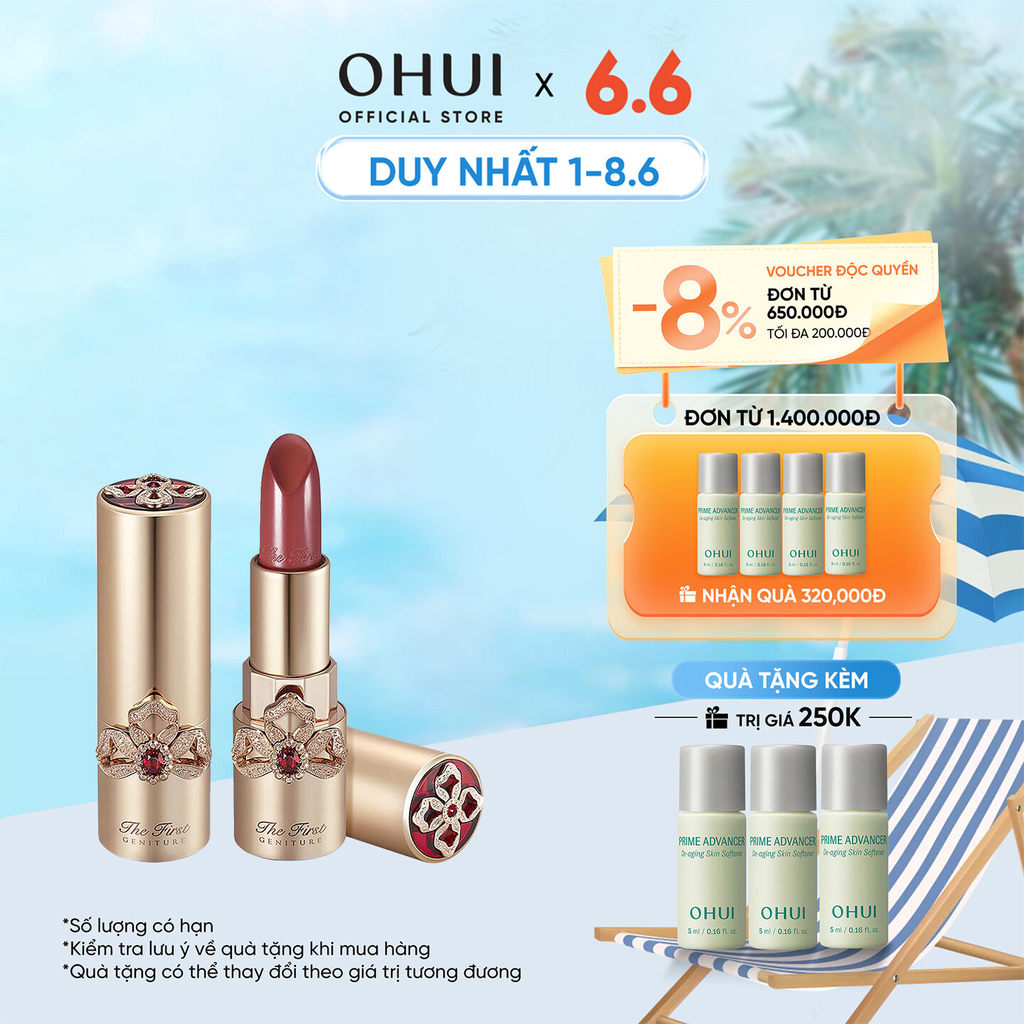 [OHUI Official] Son lì dưỡng ẩm ngăn lão hóa OHUI The First Geniture Lipstick 3.8g