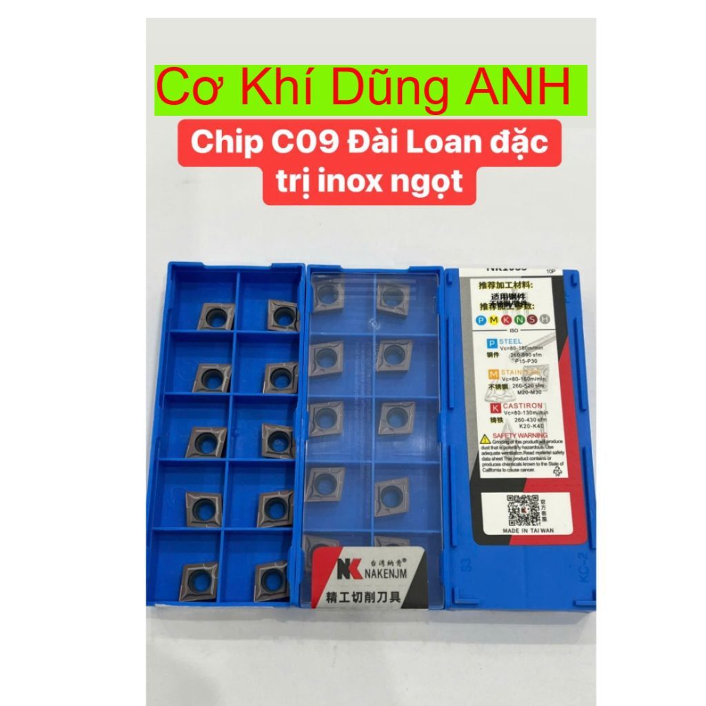 Chip C09 Đài Loan tiện thép inox rất ngọt