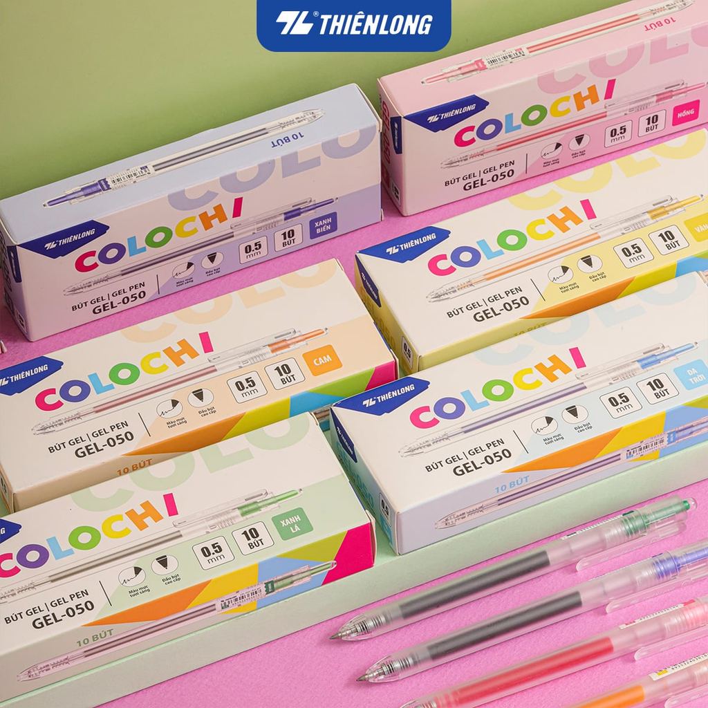Combo 10 Bút gel Colochi Thiên Long Gel-050