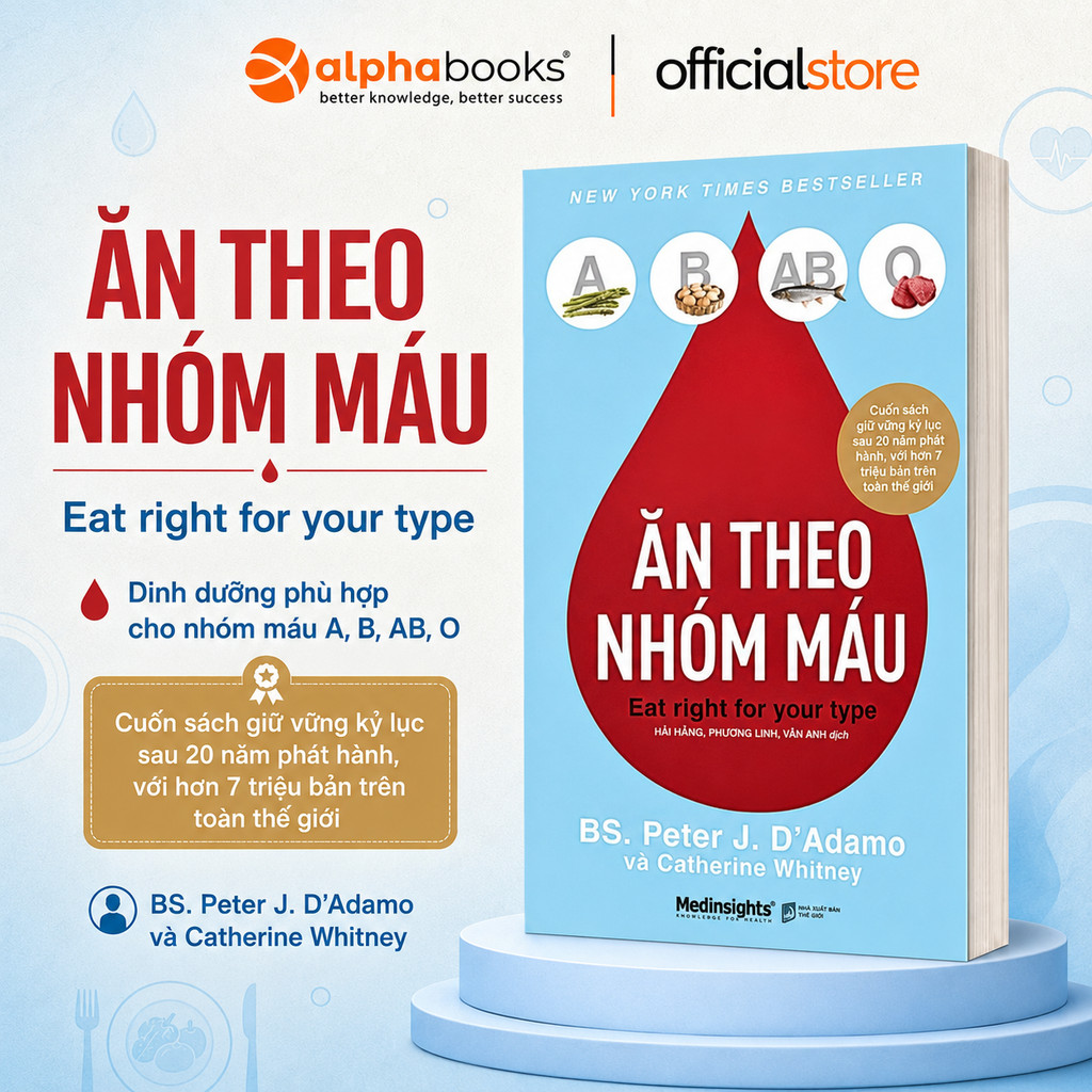 Sách - Ăn Theo Nhóm Máu - Bí Quyết Dinh Dưỡng Và Sức Khỏe Cá Nhân Hóa (Medinsights)