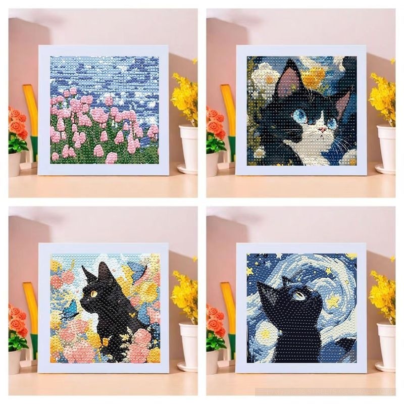 花卉钻石画 DIY手工粘贴装饰画 风景郁金香儿童益智 Diamond Painting DIY Handmade Sticker Decorative Painting Flowers Tulip C