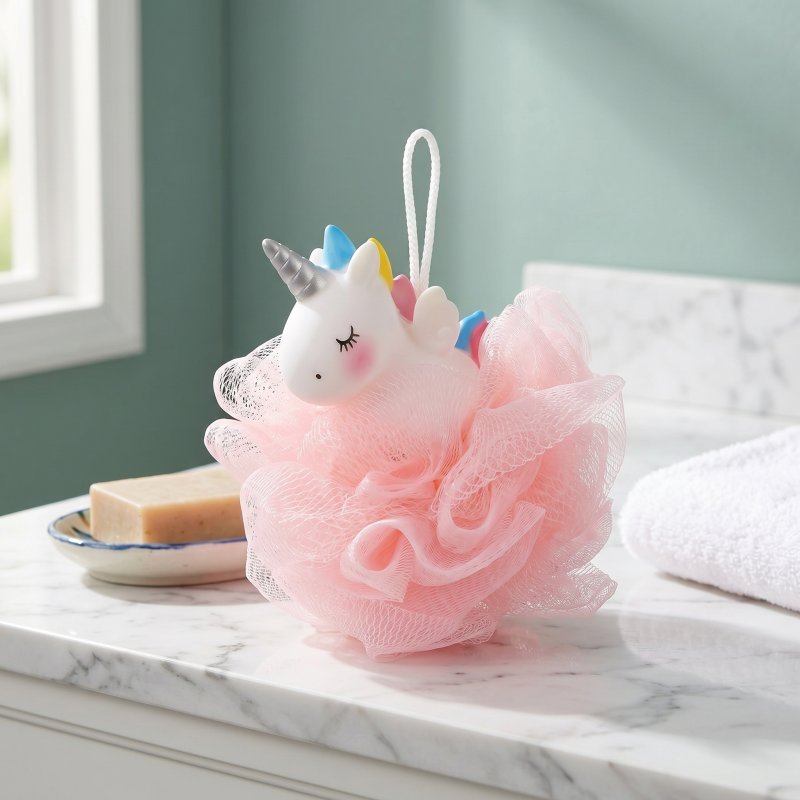 2 Cái Trẻ Em Tắm Loofah Design Body Scrubber Bọt Biển Tắm Mềm Cho Tắm