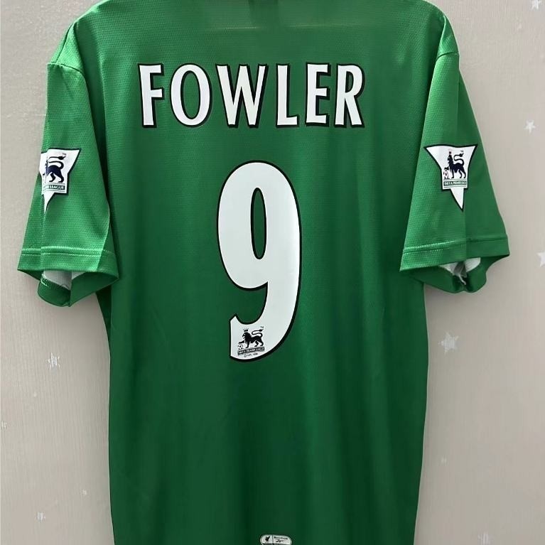 99-00 Liverpool GERARD FOWLER OWEN Chất Lượng Hàng Đầu Sân Khách Retro Áo Bóng Đá Tùy Chỉnh Áo Thun 
