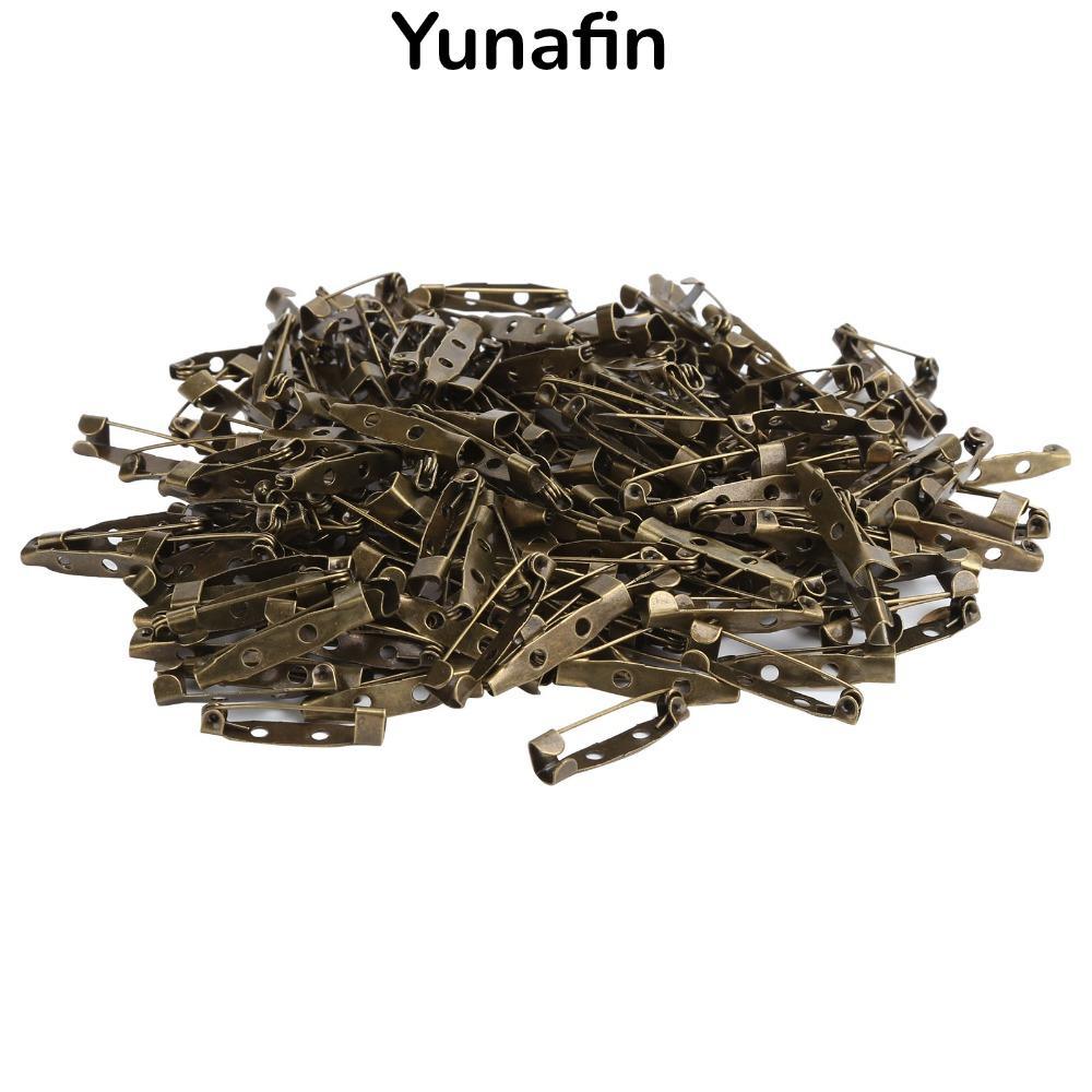 YUNAFIN 200 Chiếc Trâm Cài Chân, Thanh Kim Loại Đồng Chân An Toàn, Chân An Toàn Hợp Kim Vintage Khóa