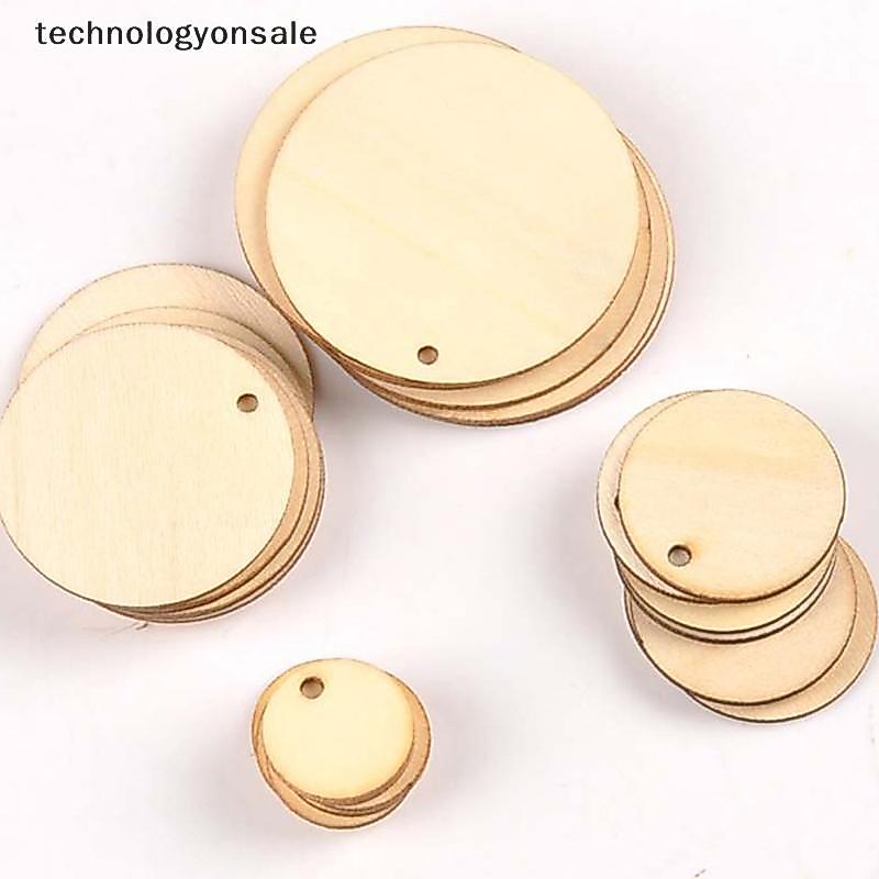 [Tech] 50 Chiếc Vòng Tròn Bằng Gỗ Đĩa Tự Nhiên nk Dấu Hiệu Thủ Công Đảng Treo Thẻ Thẻ Boutique