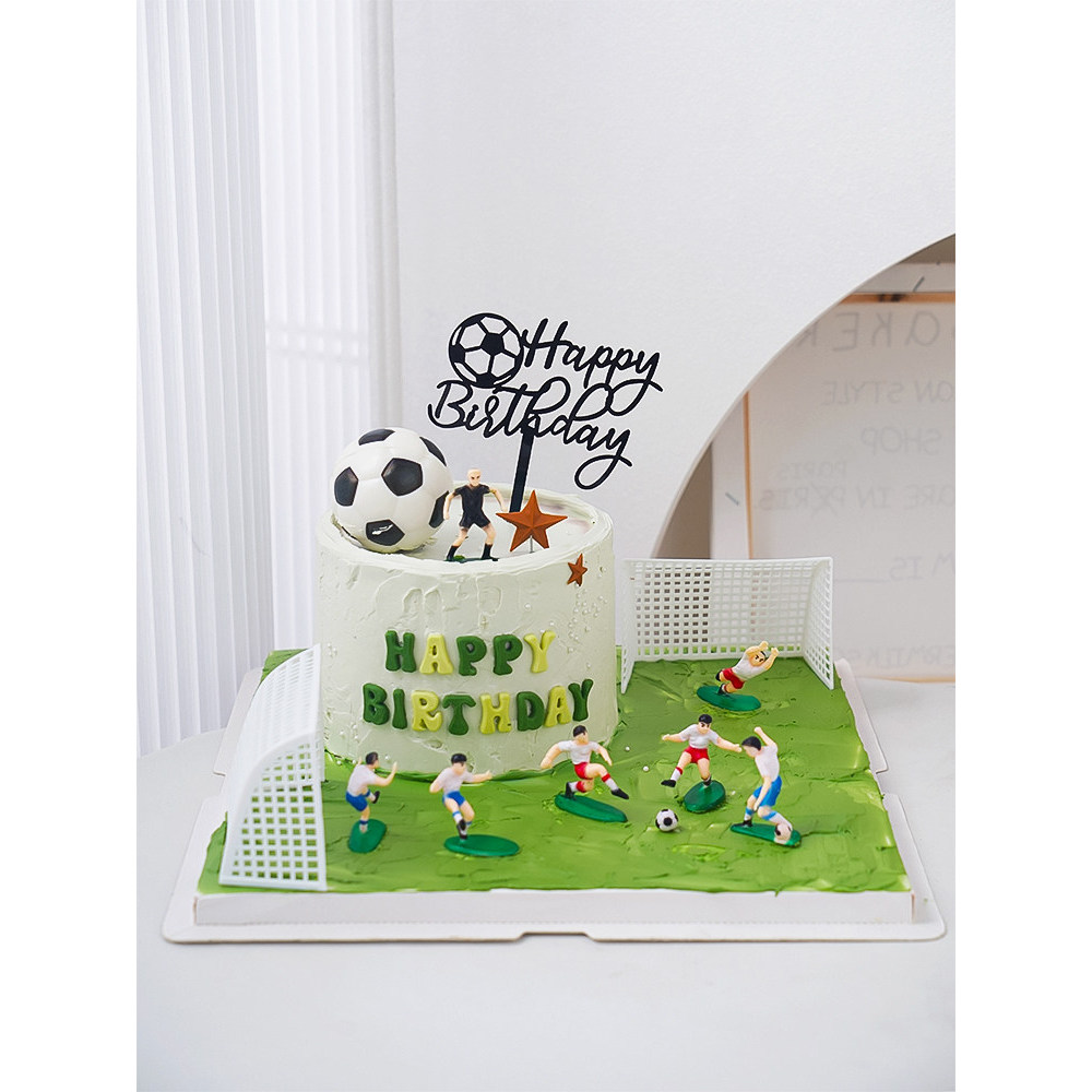 World Cup Chủ Đề Bánh Trang Trí Bóng Đá Kid Plug-In Influencer Bé Trai Sinh Nhật Món Tráng Miệng Bàn
