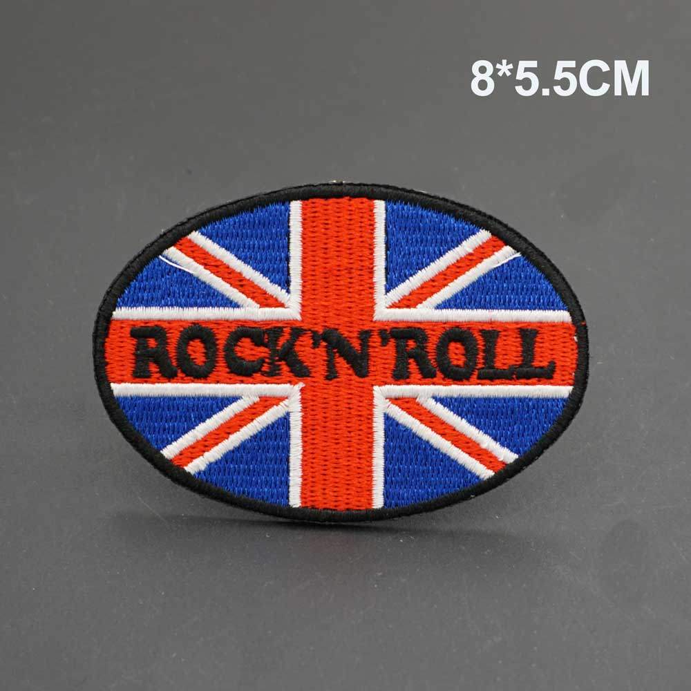 AO3 Rock Music Rock Element Túi quần áo Lỗ DIY Miếng dán trang trí Miếng dán vải thêu
