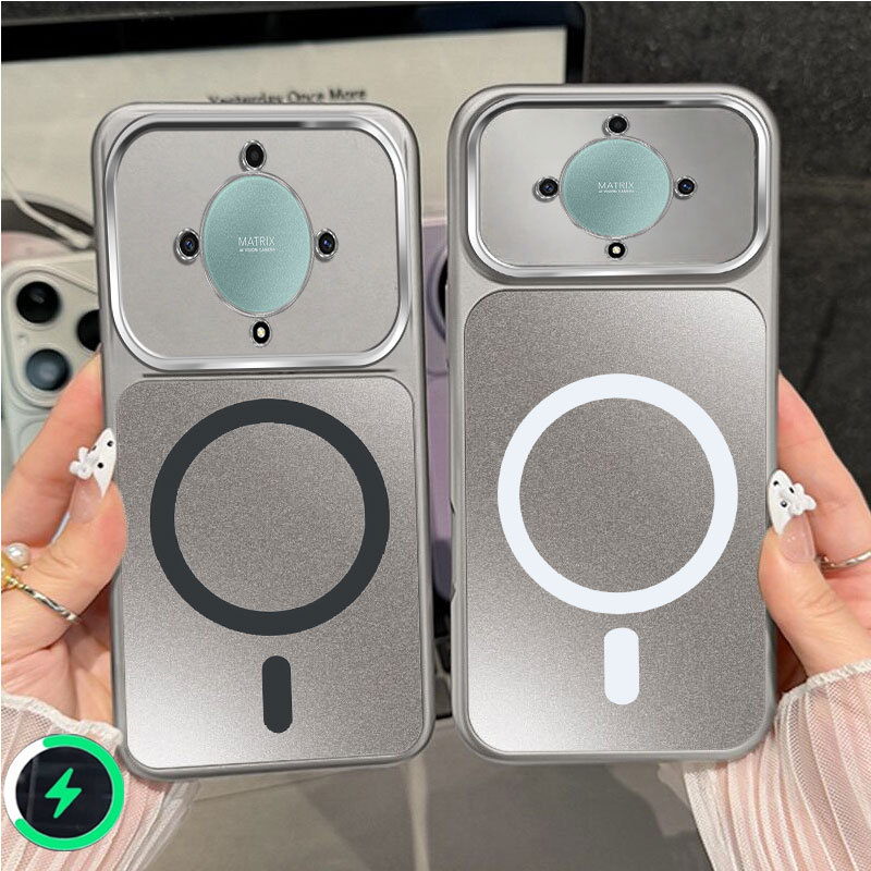 Vỏ mềm mờ màu bạc nam châm nhẫn Honor X9A/X9B/X9C/X9/X9C Smart 0062