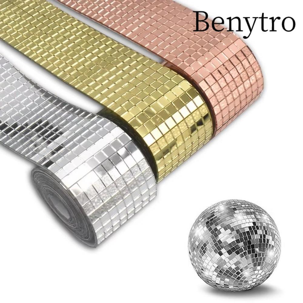 Benytro Nhãn dán gương bóng vũ trường BENYTRO, Gương gạch khảm thủ công bằng thủy tinh, DIY Tự dính 