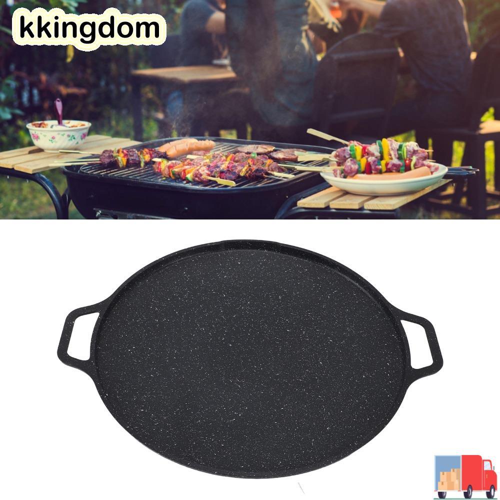 Chảo Nướng Hàn Quốc KKINGDOM, Chảo Nướng Điện Hàn Quốc Hợp Kim Nhôm Chống Dính, Ổ Cắm Dầu Tròn Chịu 