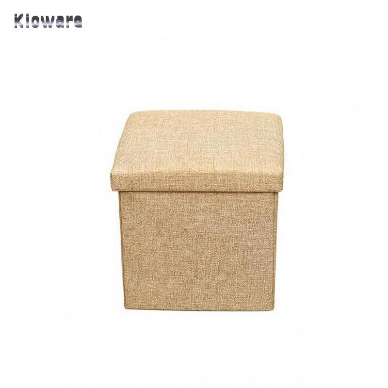 Lưu trữ có thể gập lại Kết cấu dệt Ottoman Lưu trữ có đệm Ottoman