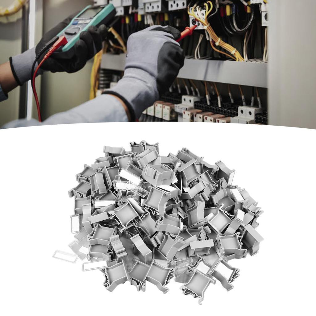 Owuhddnh Owuhddnh 100 Cái Bộ khối đánh dấu đầu cuối B2 của Anh PA66 Bộ đánh dấu đường dẫn đường ray 
