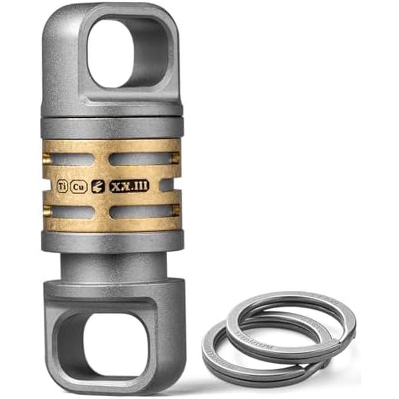 Móc khóa tháo nhanh FEGVE với vòng chìa khóa titan 2 / 28mm, Móc khóa xoay hạng nặng cho chìa ô tô g