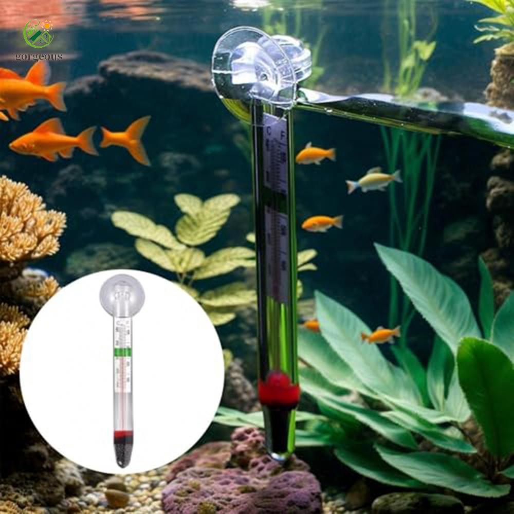 [FUXIN]Accurate For Fish Tank Thermometer 10pcs with Suction Cup and Double Glass Layer