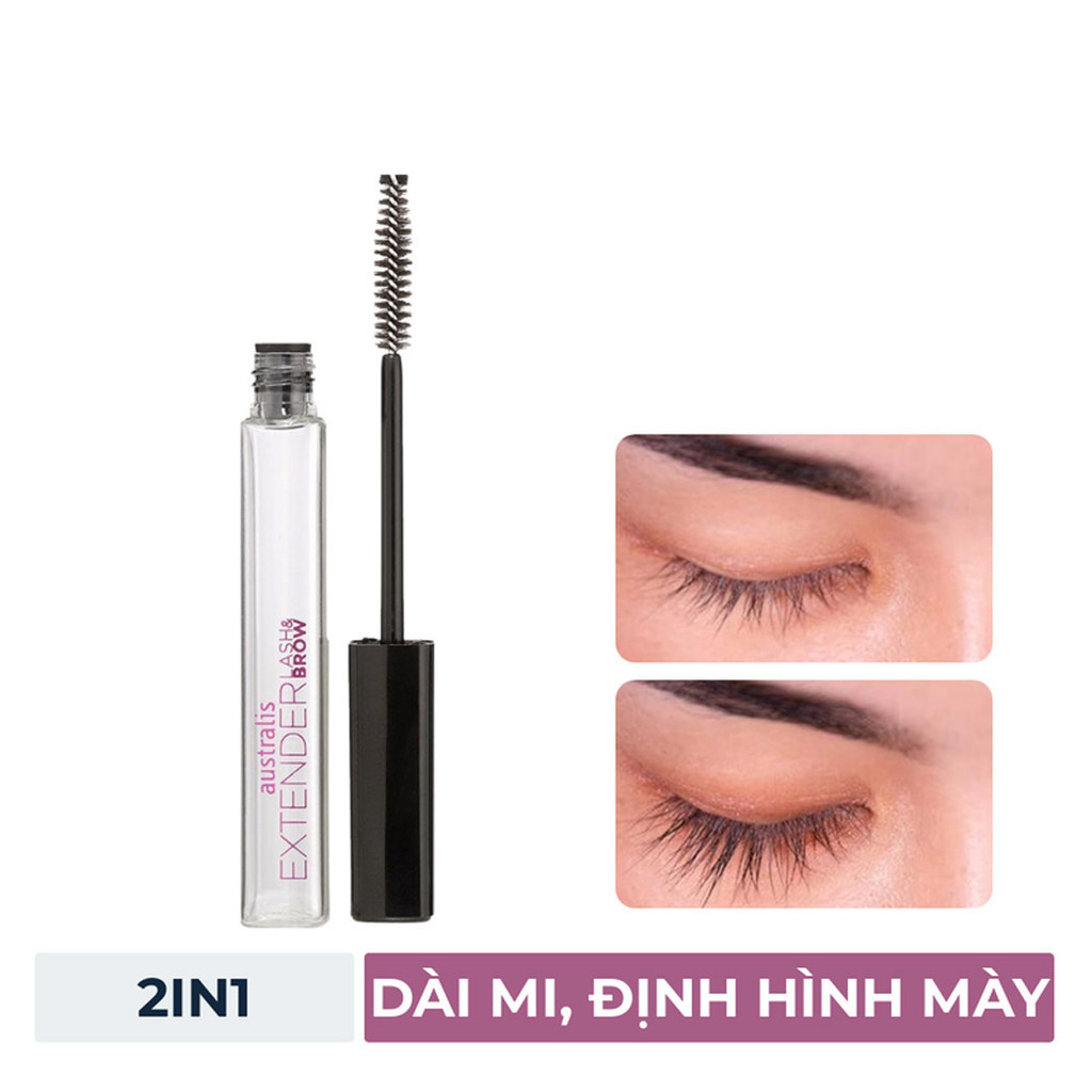 Mascara Australis Trong Suốt Dài Mi & Định Hình Chân Mày Clear Lash & Brow Extender  Sản Phẩm Chính 