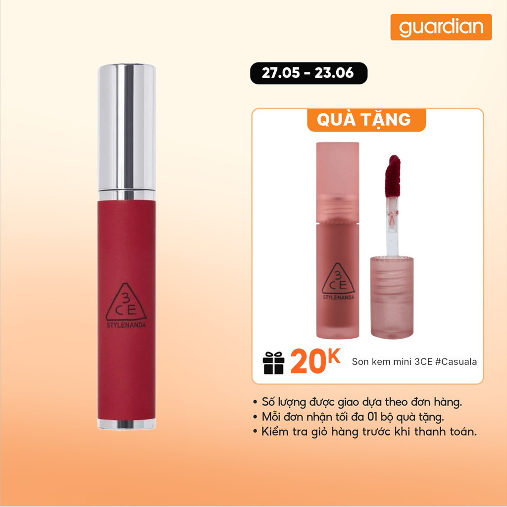 Son Kem Bùn Mịn Lì 3CE Hazy Lip Clay 4gr
