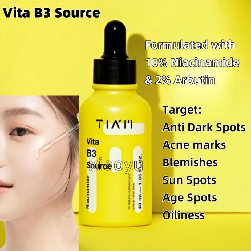 Tia'M Vita B3 Source Whitening Serum 40ml Restores Skin, Reduces Dark Spots, Light and Cool Texture