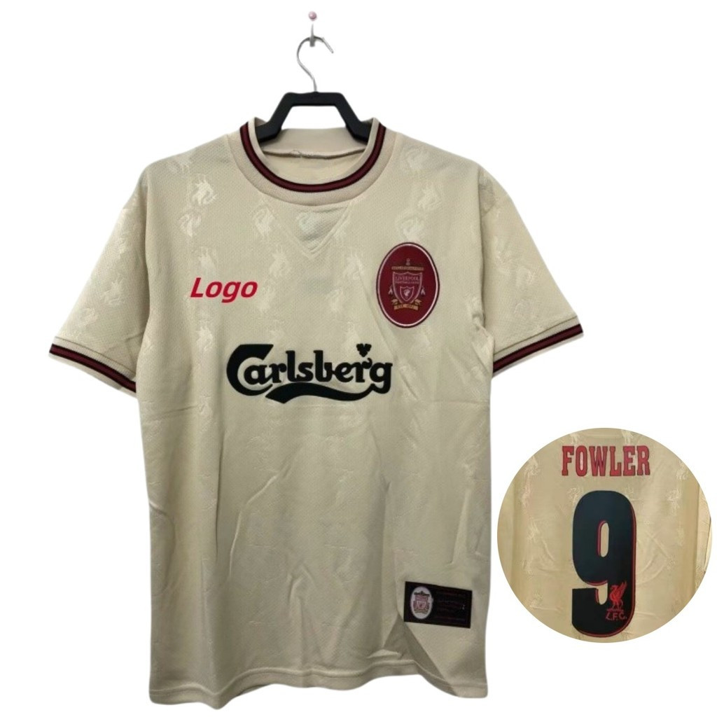 1996 / 97 Liverpool Retro Phiên bản Áo thi đấu sân khách Áo bóng đá #9 FOWLER