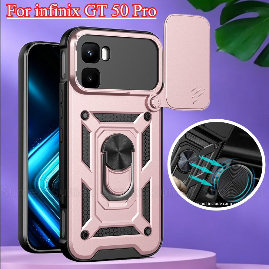 Ốp Lưng Chống Sốc Cho infinix GT 50 GT50 Pro 5G Sideslip Bảo Vệ Camera Vỏ Điện Thoại Cứng Ốp Lưng GT