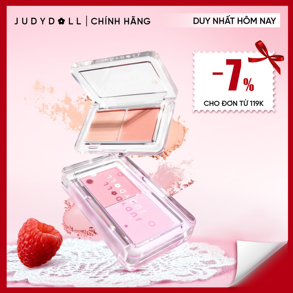[NEW] JUDYDOLL Phấn Má Hồng 02 Ô Dual Color Blush Mịn lì Chuẩn Màu Dễ Tán Bắt sáng lì 3,9g | BigBuy360 - bigbuy360.vn