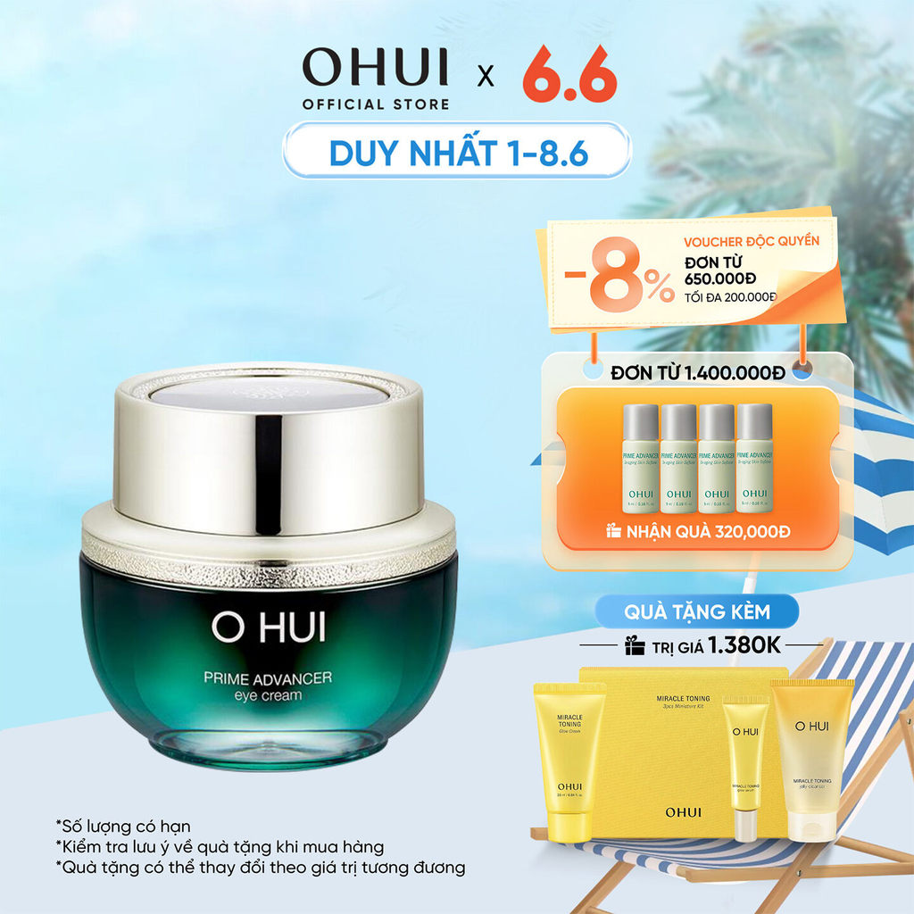 [OHUI Official] Kem dưỡng ngừa nếp nhăn vùng mắt OHUI Prime Advancer Eye Cream 25ml