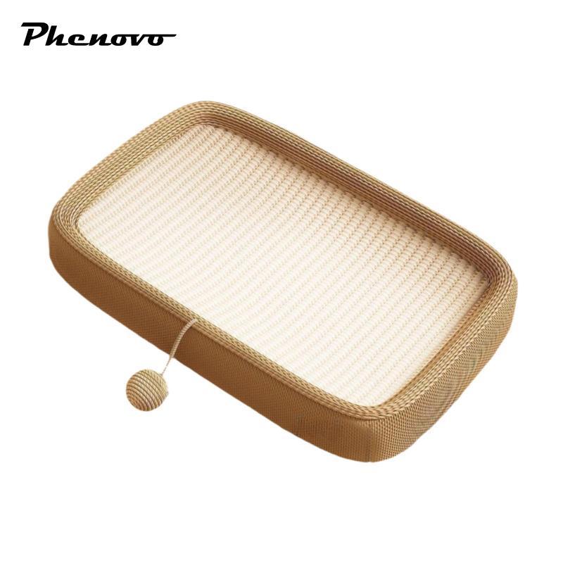 Cat Scratcher Lounge Bed Thảm cào mèo với huấn luyện bóng đồ chơi tương tác