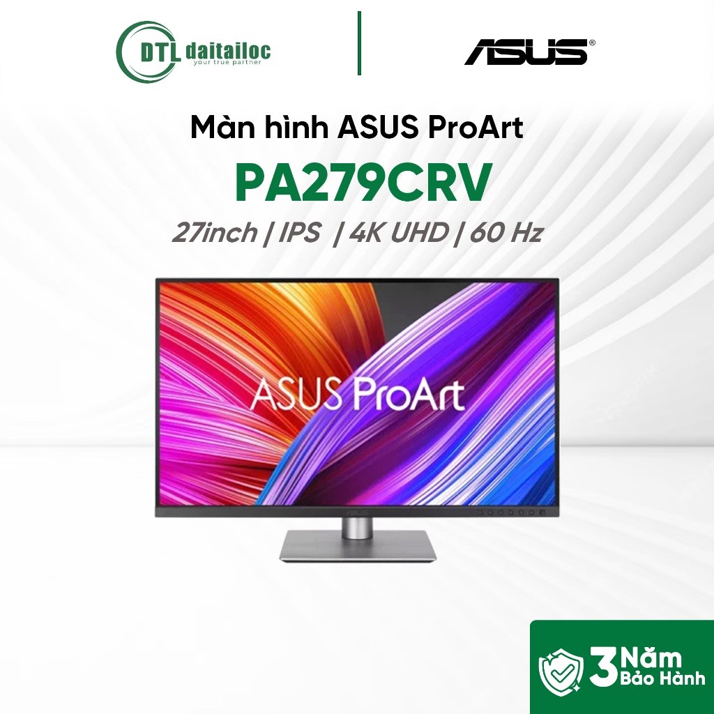 MÀN HÌNH ASUS PROART PA279CRV 27 INCH 4K IPS 60HZ 5MS | CHÍNH HÃNG | BẢO HÀNH 36 THÁNG