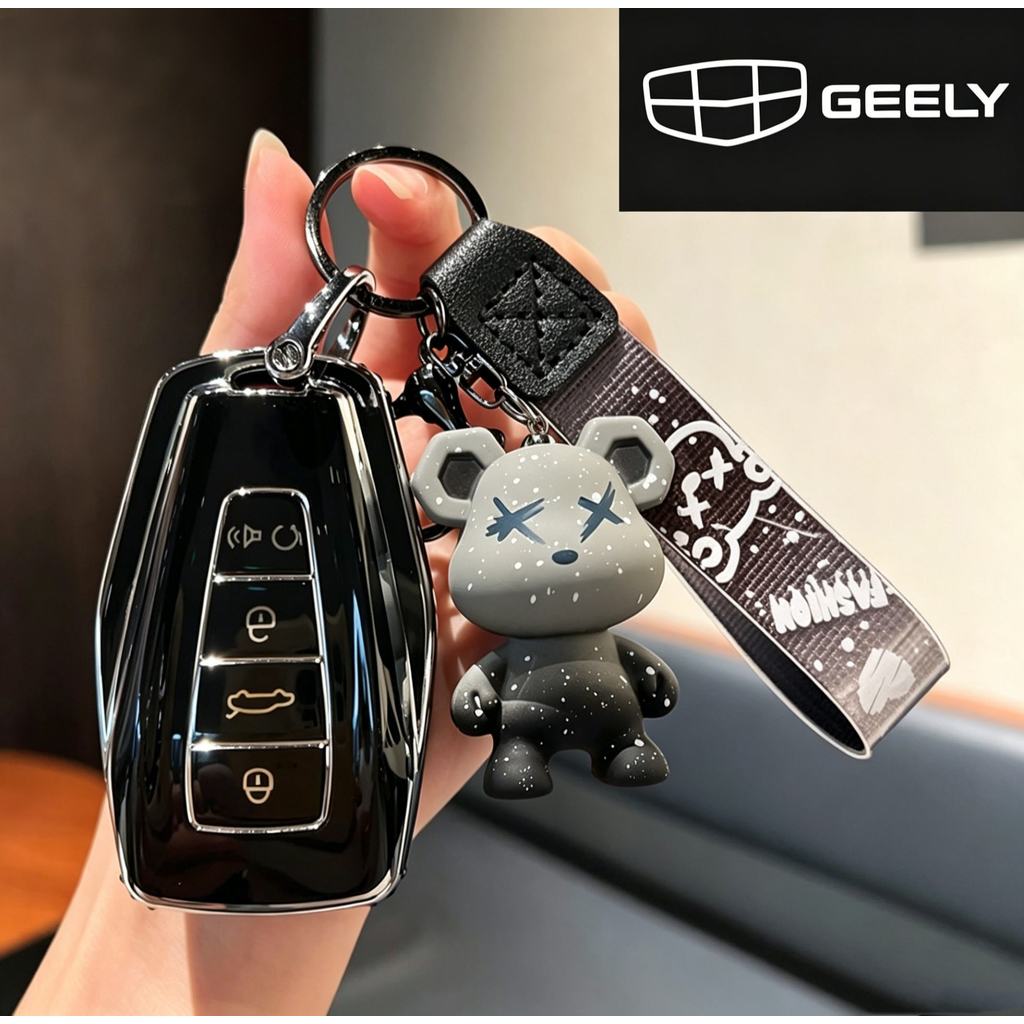 TPU Thông Minh Từ Xa Chìa Khóa Xe Ô Tô Bao Fob Móc Khóa Cho Geely Coolray X6 Emgrand 2024 2025 Atlas