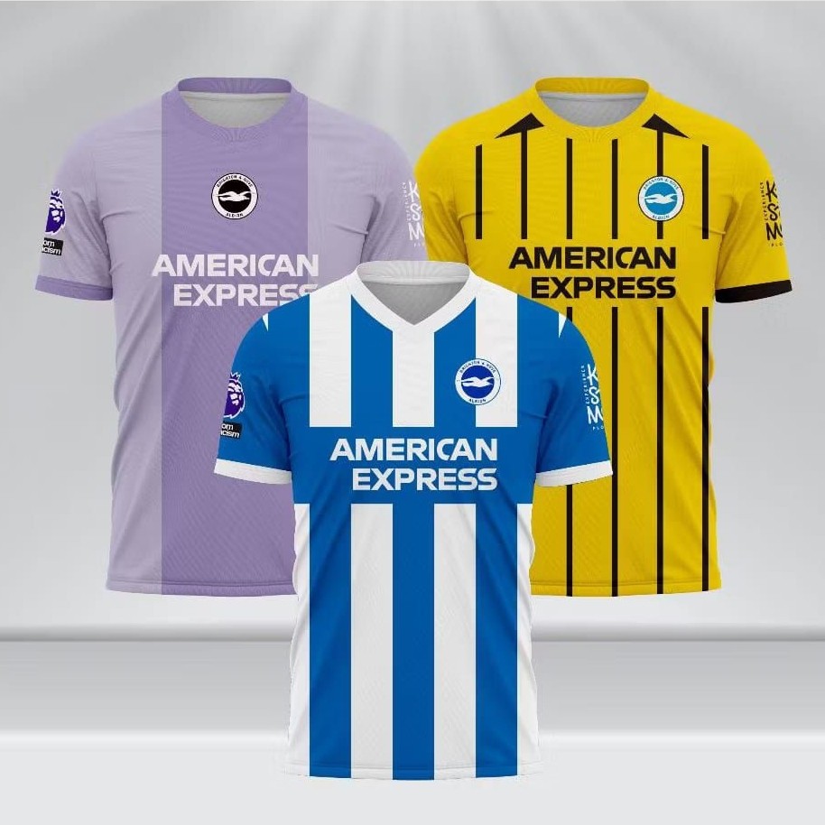 Áo JerseyAway Kit Brighton 2025/2026, Miễn Phí In Tên Và Số - Dành Cho Người Lớn Và Trẻ Em