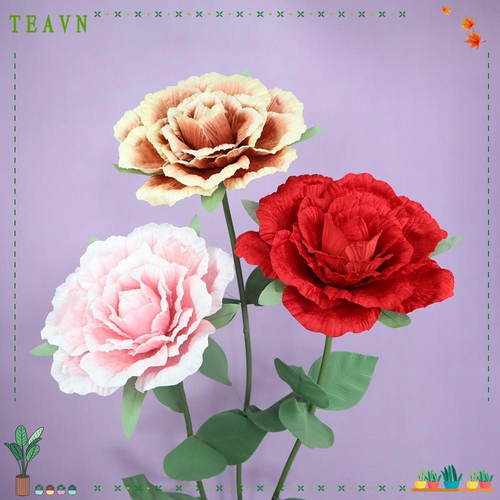 AEBYDEH PE Foam Hoa hồng nhân tạo, 50cm Nhánh hoa hồng Đạo cụ chụp ảnh khổng lồ, Kích thước lớn PE F
