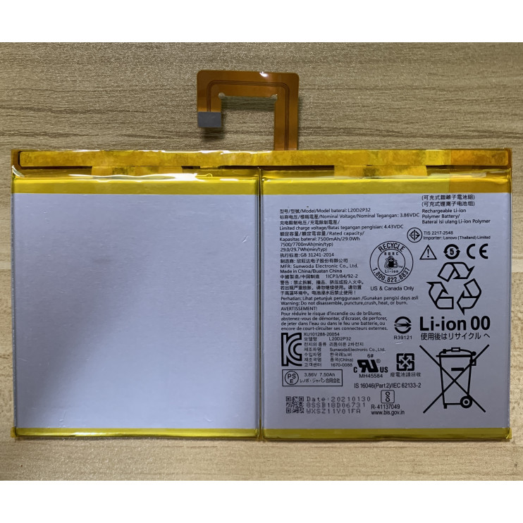 [Hàng có sẵn] Thích hợp cho pin máy tính bảng Lenovo Shin-Chan J606F J607F M10 PLUS TB-X606F L20D2P3