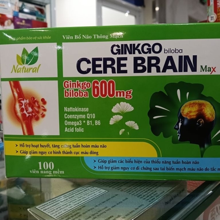 Ginkgo Cere Brain max .Hộp 100viên