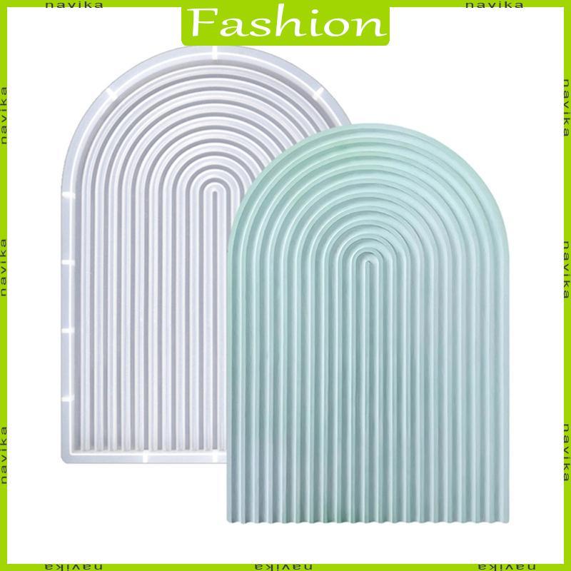 Khuôn lót ly NA Resin silicon sọc, dùng đổ epoxy DIY, tạo decor cửa vòm, thảm cốc, khuôn epoxy