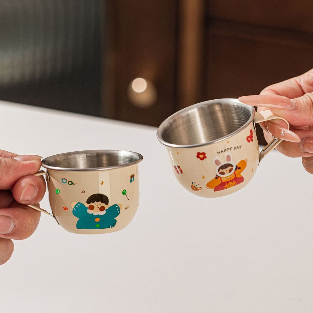 Stainless steel drinking cup for drinking water, food-grade, ideal for milk6xx Children's cup falls3