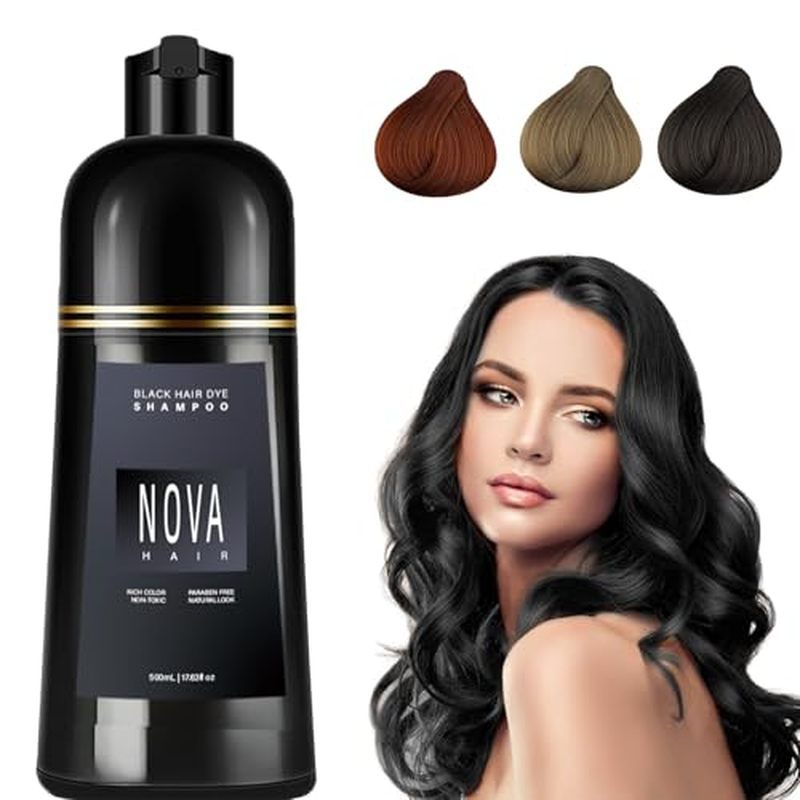 Dye 1, Nâu) Dầu Gội, Nova Dark Cho Nova Hair Dầu Gội Nam & Phụ nữ. 3 Thuốc Nhuộm (200ml Hair Instant