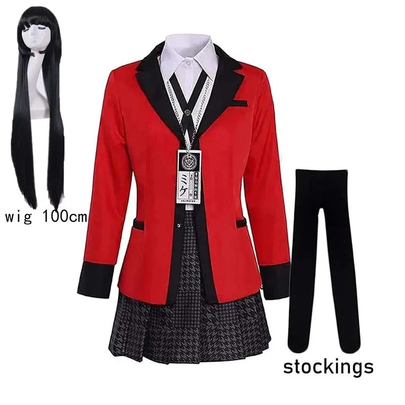 ZH [Sẵn Sàng] Yumeko Jabami Trang Phục Hóa Trang Đồng Phục Học Sinh Jabami Yumeko Trang Phục Trọn Bộ