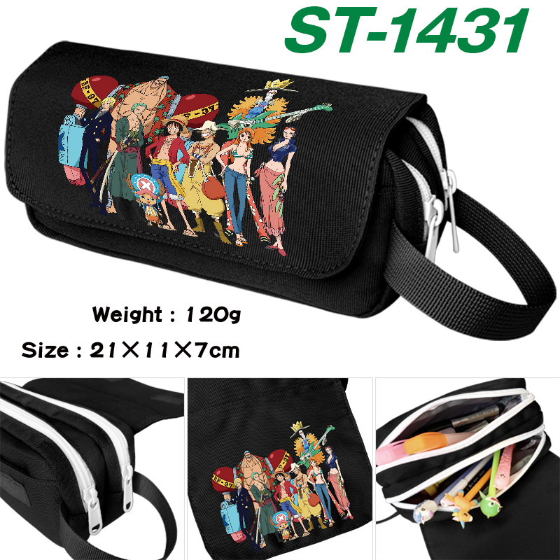 One Piece Canvas Zip Phim hoạt hình Hộp đựng bút chì dành cho sinh viên Đồ dùng văn phòng phẩm