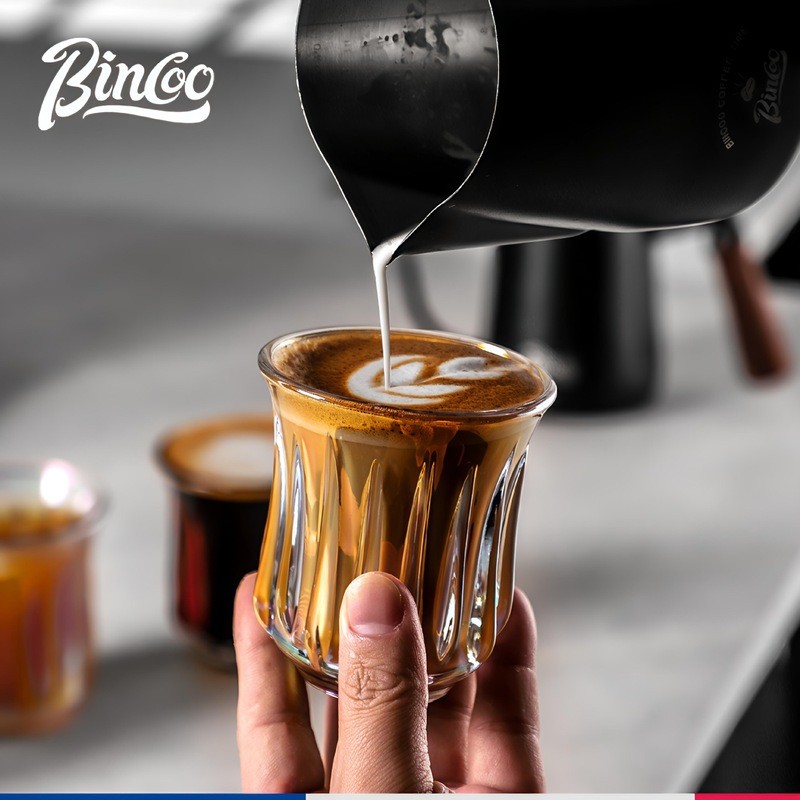 Bincoo Bincoo Cà Phê Thủy Tinh Ánh Sáng Sang Trọng Tinh Tế Hộ Gia Đình Bẩn Úc Trắng Cốc Latte Cốc Ý 