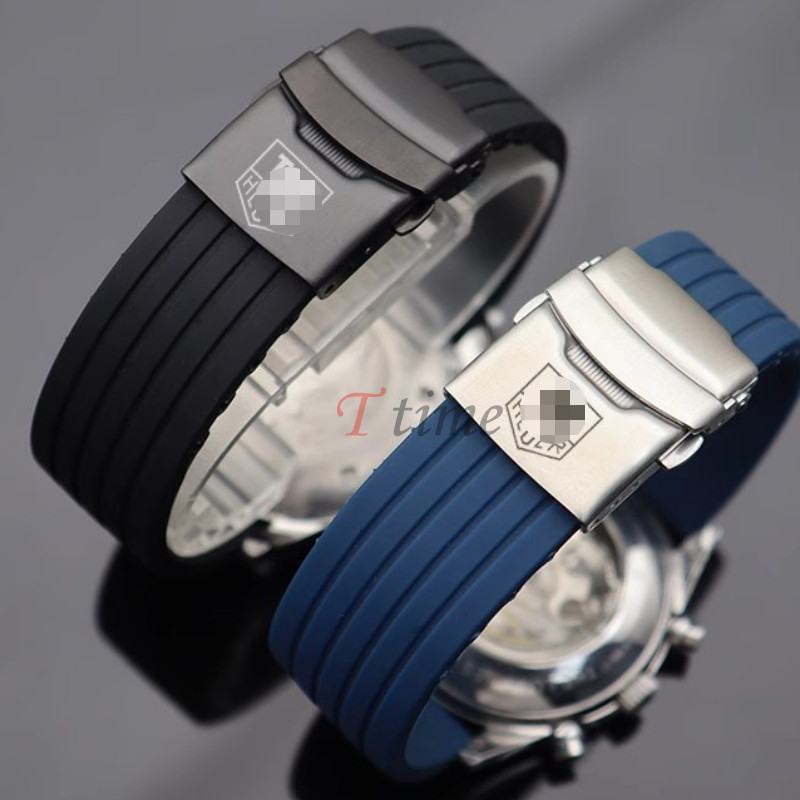 18 / 19 / 20 / 21 / 22 / 23 / 24mm Dây đeo silicon cho dây đeo đồng hồ nam F1 Monaco cho dây đeo đồn